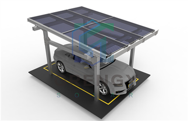 Carport solar à prova d'água de alumínio