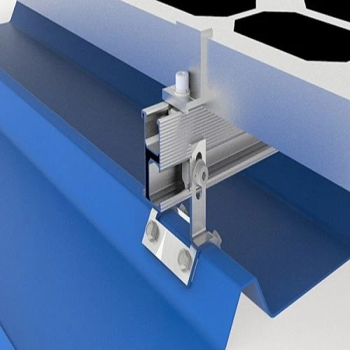 installation of trapezoidal metal roof sheet clamp
