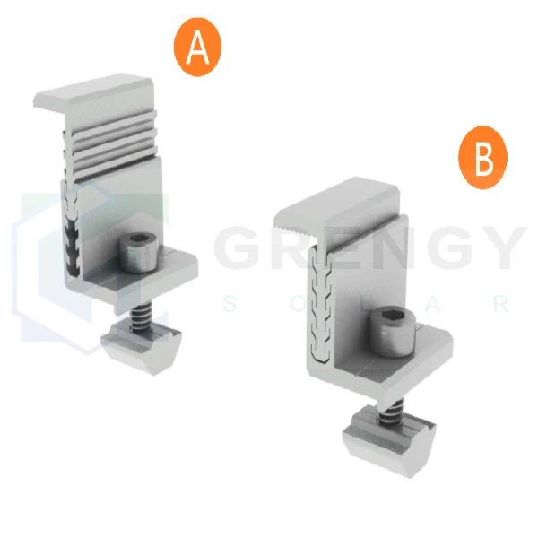 Grampos solares ajustáveis