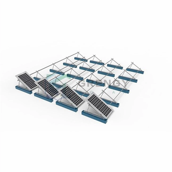 Adjustable Tripod Aluminum Solar Flat Roof Mounting Brackets