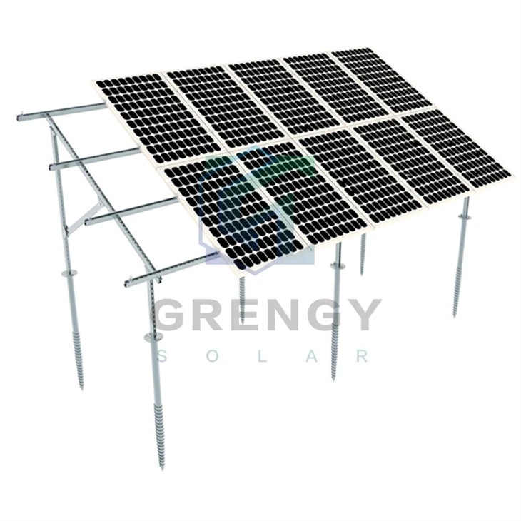 Estrutura de montagem do painel solar de perfil de aço galvanizado do solo