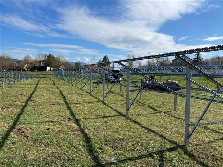 Rapid-Install Ramming Pile Ground Mount System high quality