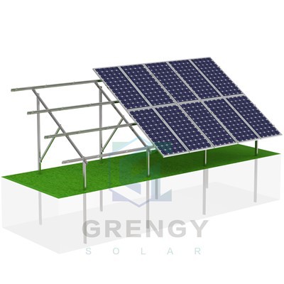 Sistema de montagem solar de inclinação fixa no solo