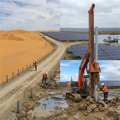Pilha de fundação para estacas de painel solar