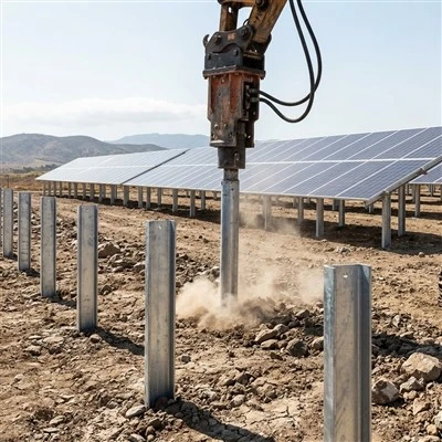 Pilhas de compactação de aço solar utilitárias